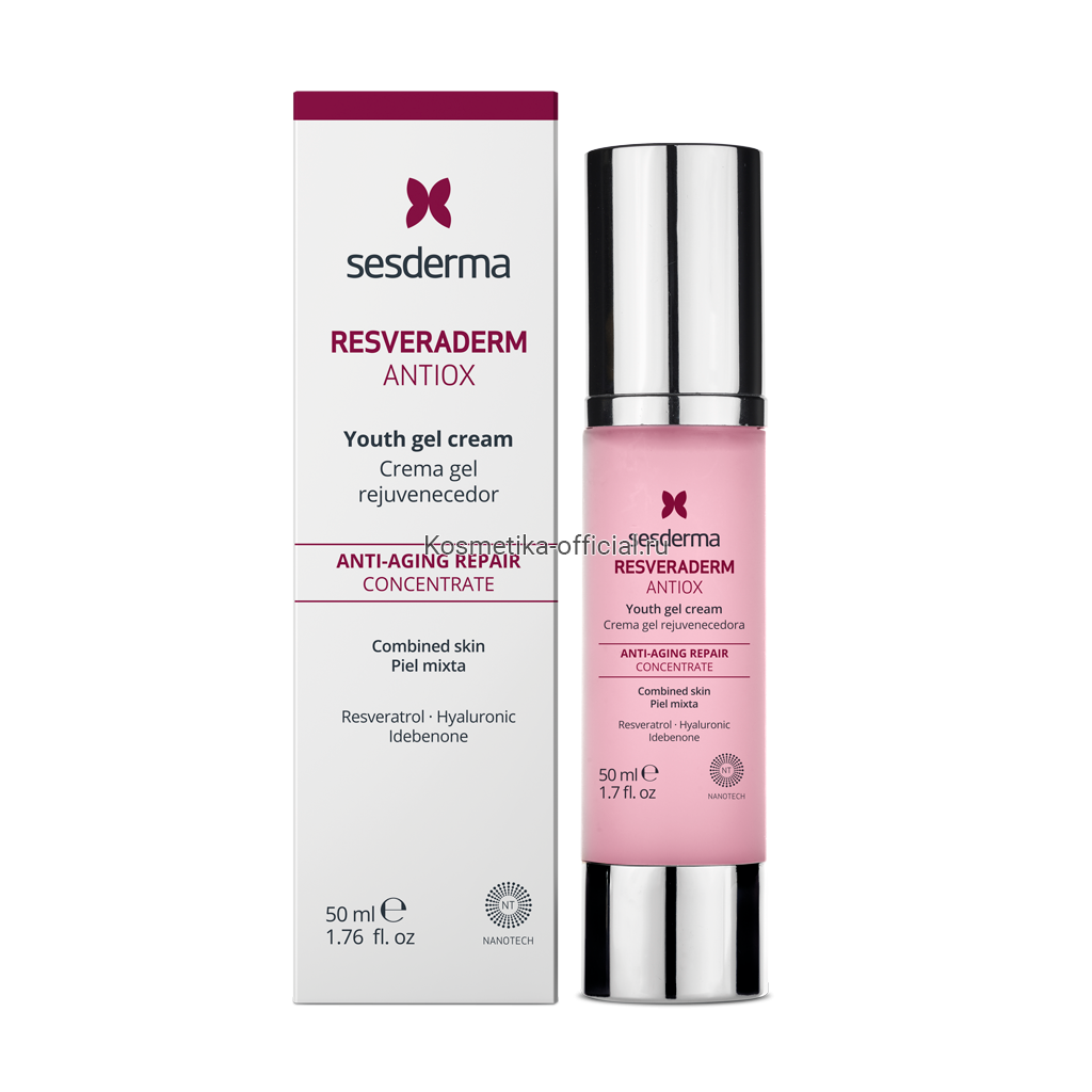 Крем-гель омолаживающий для лица Resveraderm Antiox, 50 мл (Sesderma) Крем-гель омолаживающий для лица Resveraderm Antiox, 50 мл (Sesderma)