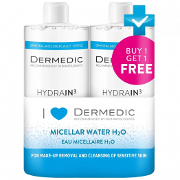 Мицеллярная вода H2O Hydrain3 Hialuro micellar water, 2 шт х 500 мл (Dermedic)