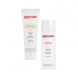 Программа S.0.S Oil Control Essentials очищение: гель 125 мл + лосьон 200 мл (Skincode)